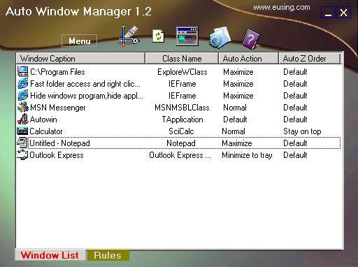 Auto Window Manager screen shot