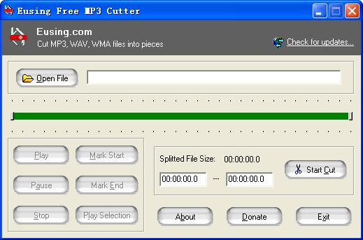 Eusing Free MP3 Cutter screen shot