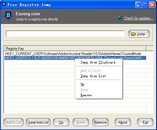 Free Registry Jump 2.5 full