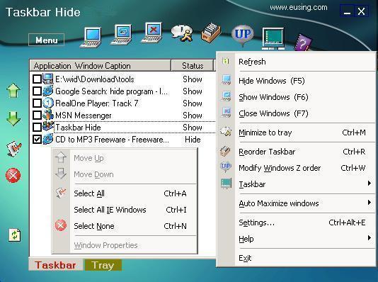 Taskbar Hide screenshot