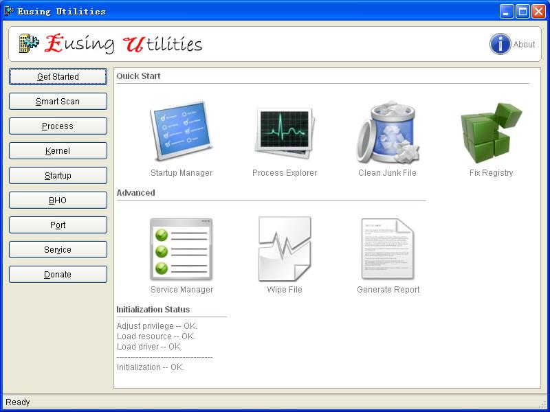 Eusing Utilities screen shot